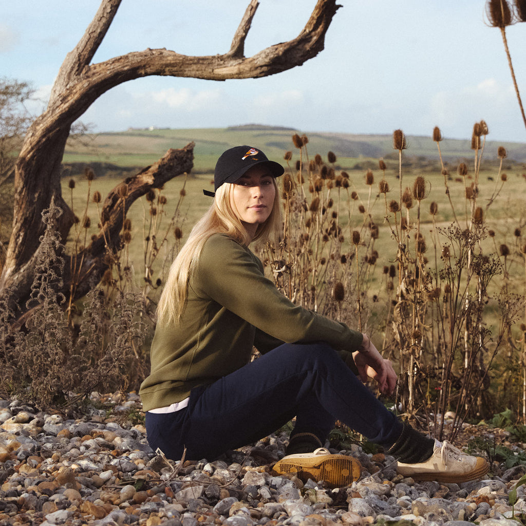 Matt Sewell +Silverstick organic cotton hawfinch cap