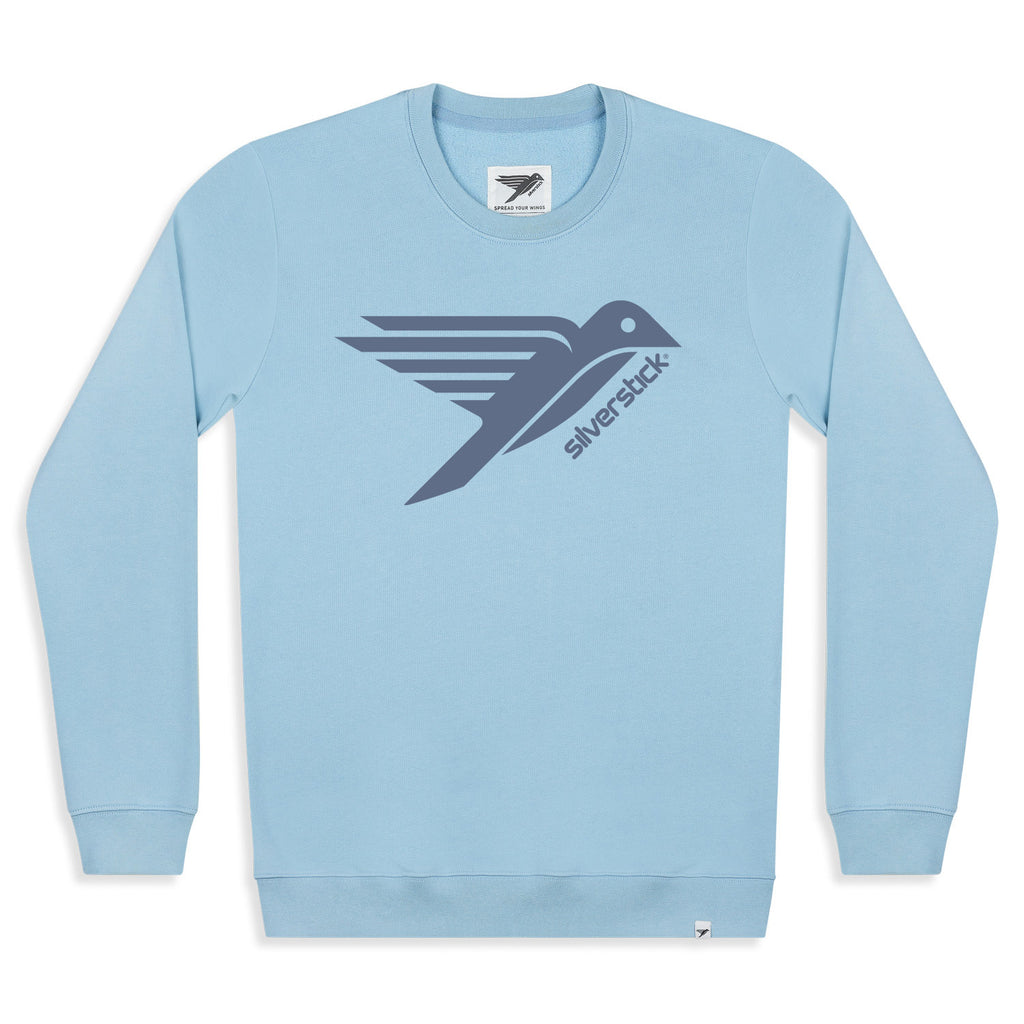 Silverstick Mens Organic Cotton Logo Sweat Winter Sky