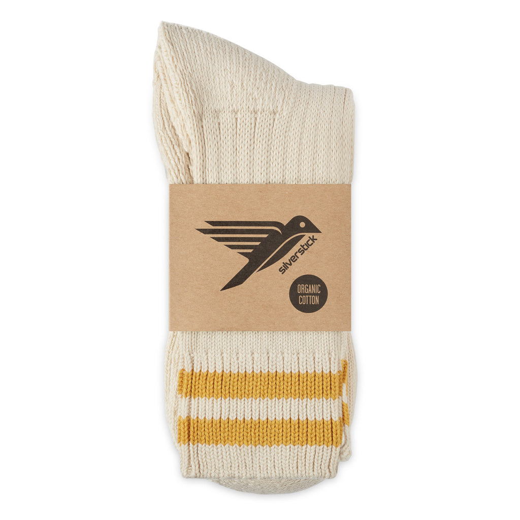 silverstick air organic cotton sports sock cream front