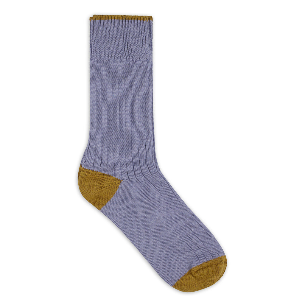 silverstick organic cotton caburn ametista contrast ribbed sock full