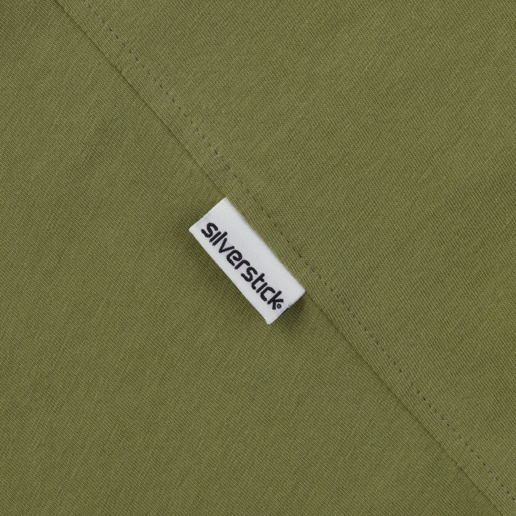 silverstick mens wanda organic cotton short sleeve t shirt sage green label