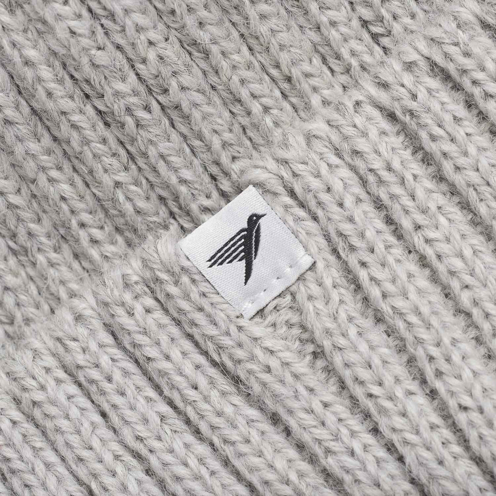 silverstick misti alpaca wool bobble hat light grey label