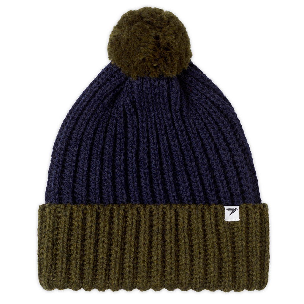 silverstick merino wool snowdon bobble hat azul