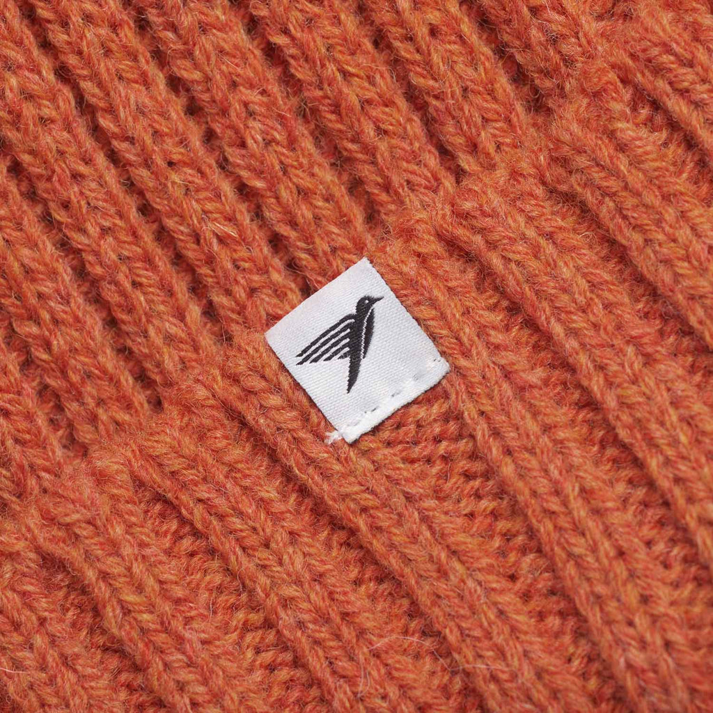 Silverstick Jefferis New Wool Bobble Hat Burnt Orange label