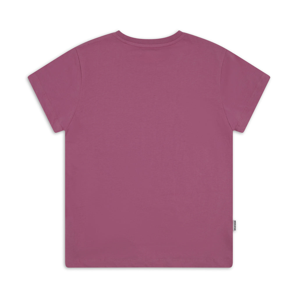 silverstick womens wilda organic cotton short sleeve t-shirt orchid back