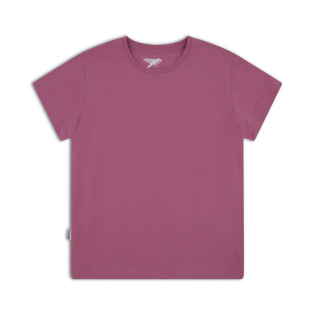 silverstick womens wilda organic cotton short sleeve t-shirt orchid front