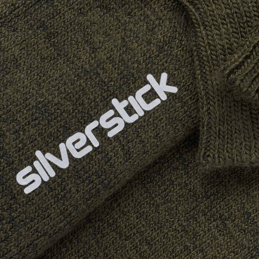 Silverstick Natural Wool British Hiking Sock Olive Transfer
