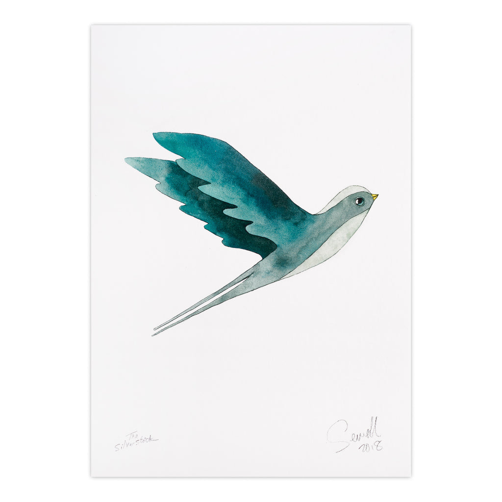 Silverstick Bird Matt Sewell Print