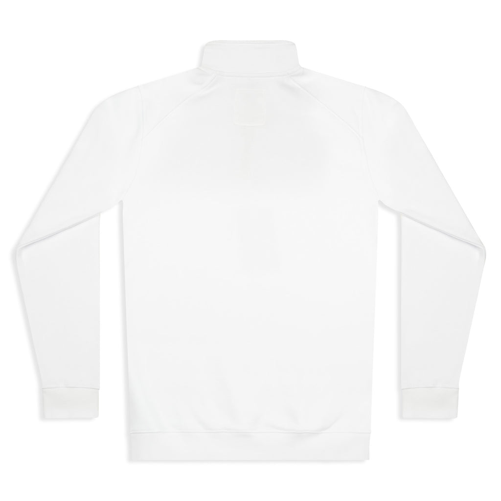 Silverstick Mens Nevis Organic Cotton Quarter Zip Sweat White Back