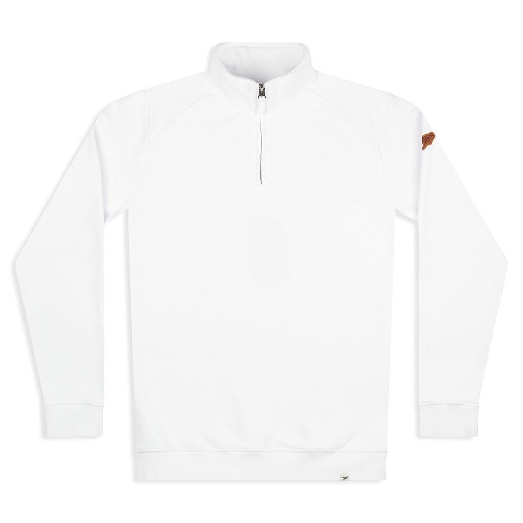 Silverstick Women Organic Cotton Quarter Zip Sweat White Front