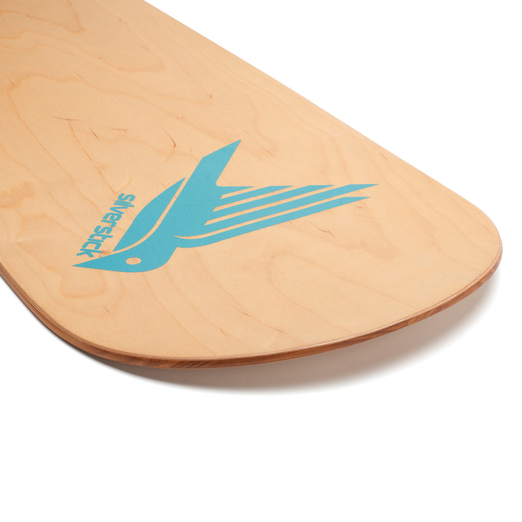 Silverstick Wooden Belly Board Birch Logo