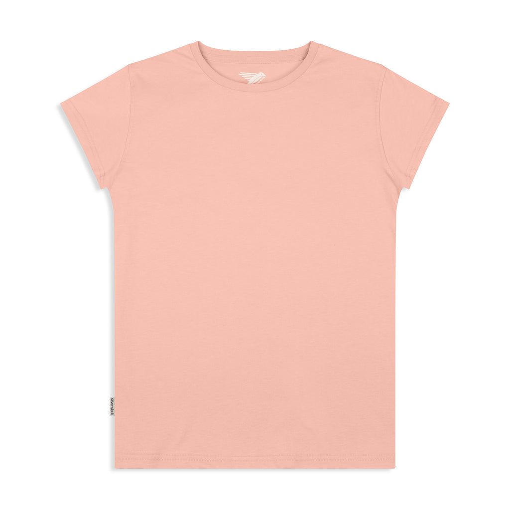 silverstick womens adventure organic cotton t shirt antique pink front