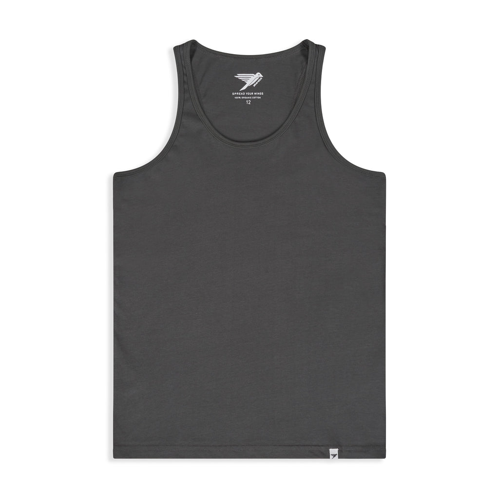 Silverstick Womens Blank Organic Cotton Vest Top Gun Metal