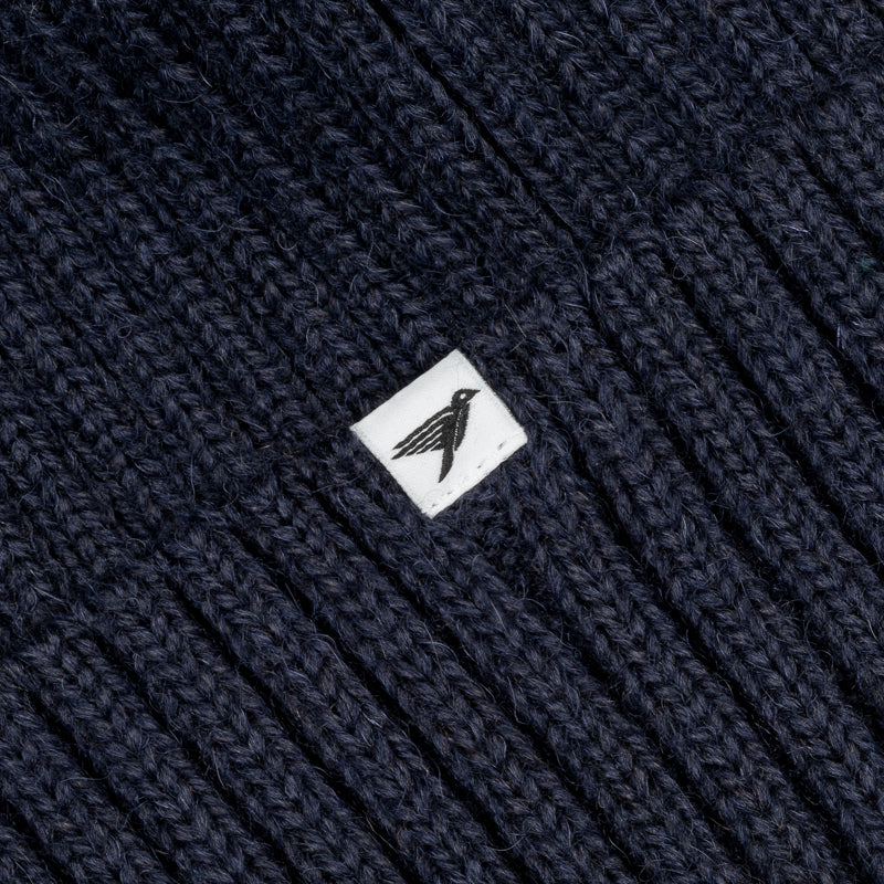 silverstick misti alpaca wool bobble hat navy label