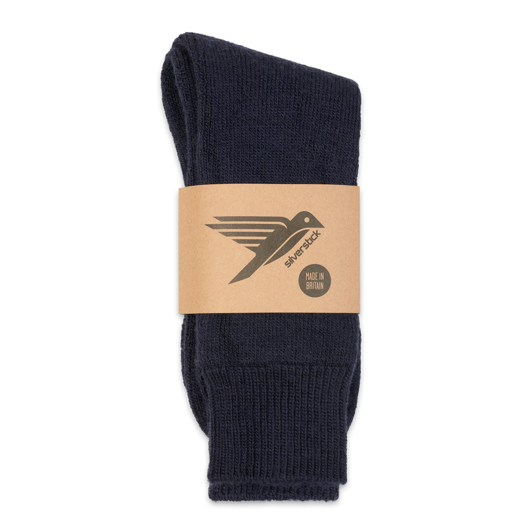 Silverstick Natural Wool British Hiking Sock Navy