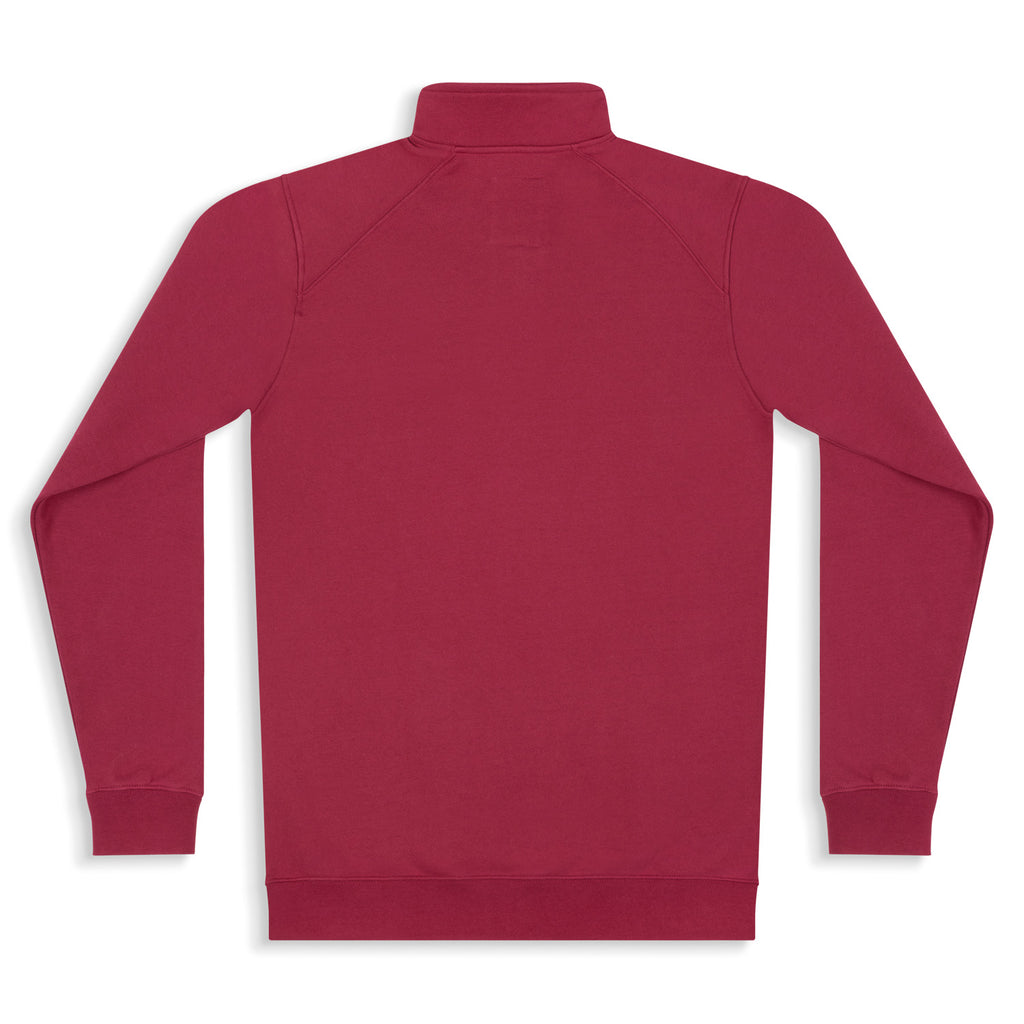 Silverstick Mens Nevis Organic Cotton Quarter Zip Sweat Beaujolais Back