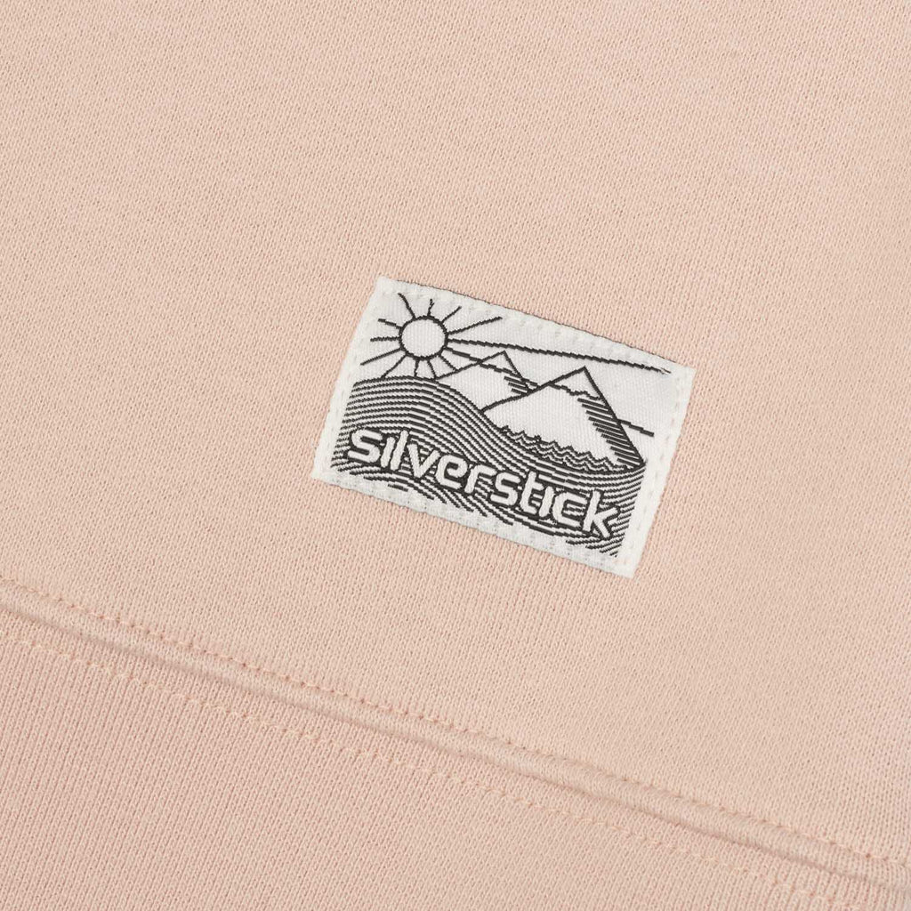 Silverstick Womens Beau Organic Cotton Sweatshirt Faded Pink Patch Label