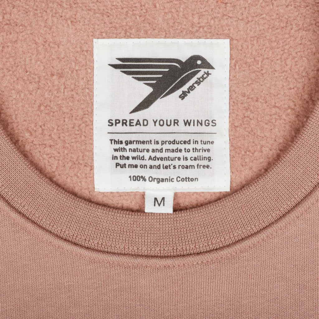 silverstick mens organic cotton sweat arugam mahogany rose detail