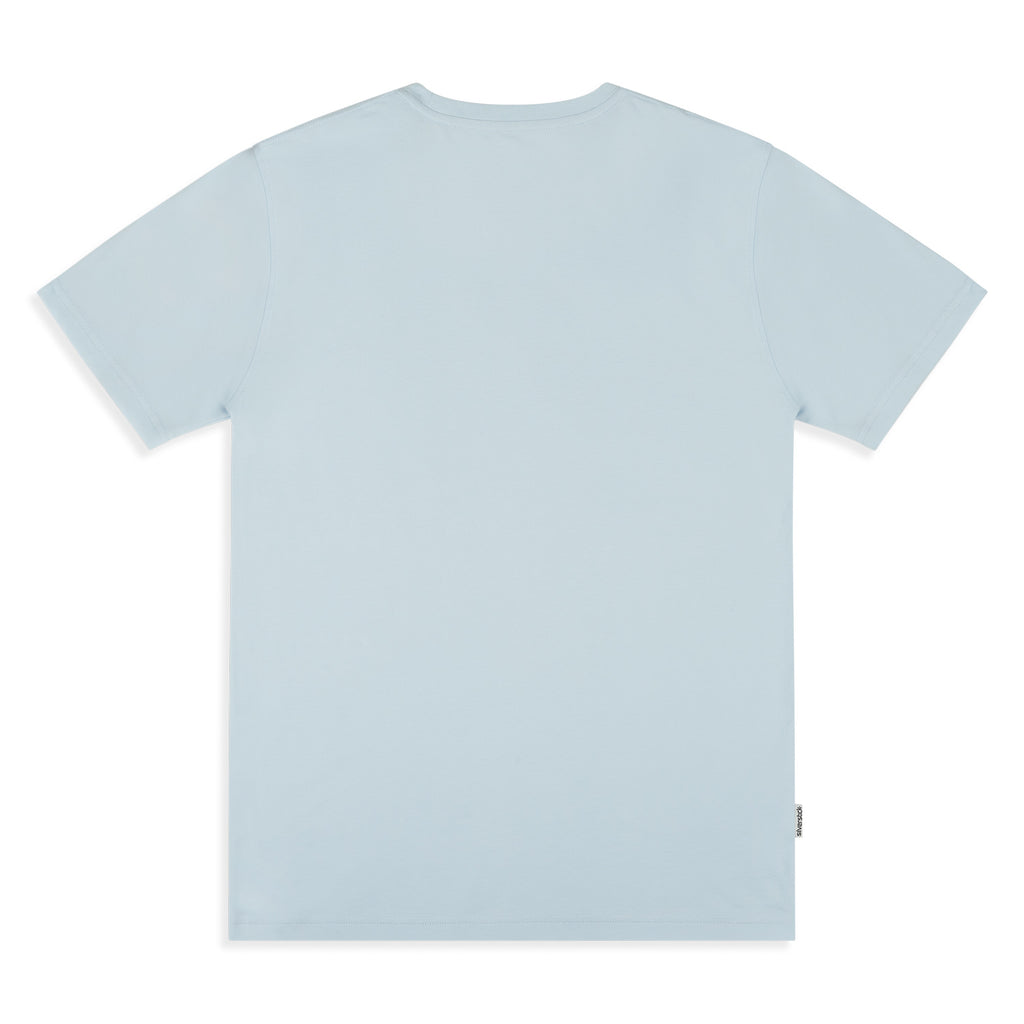 mens adventure organic cotton illusion blue t shirt back