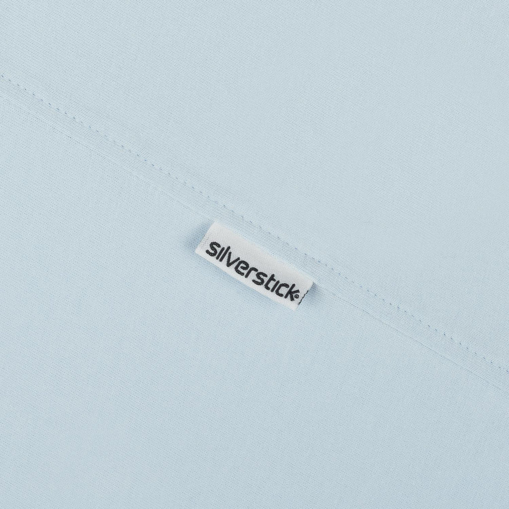 matt sewell + silverstick mens organic cotton wild swimmers friend illusion blue tee hem label