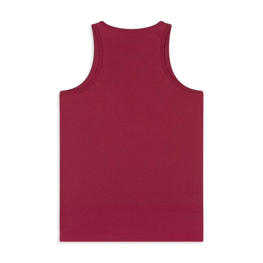 Silverstick Mens Blank Organic Cotton Vest Top Beaujolais back