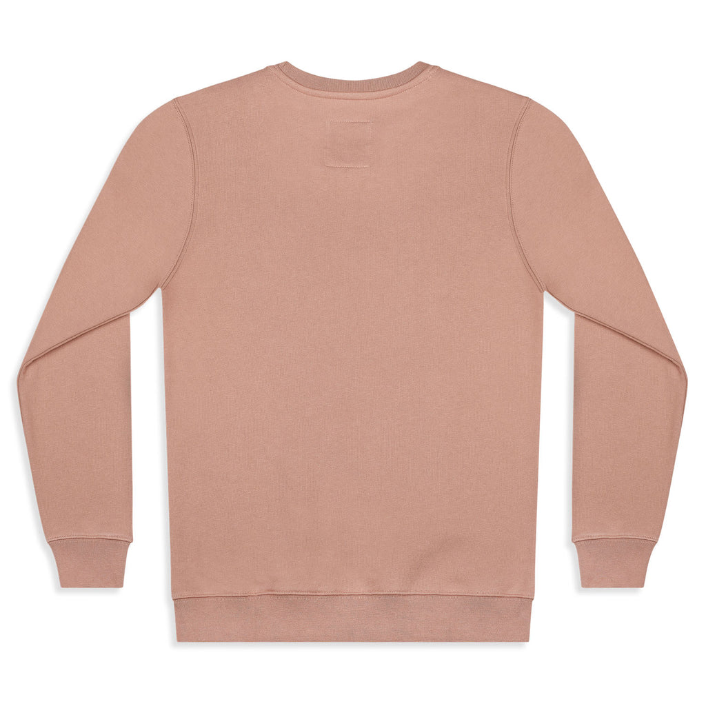 silverstick womens organic cotton sweat arugam logo mahogany rose back