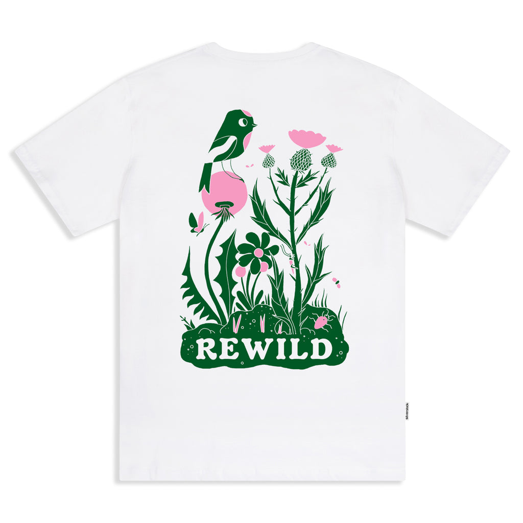 matt sewell + silverstick mens organic cotton rewild white back