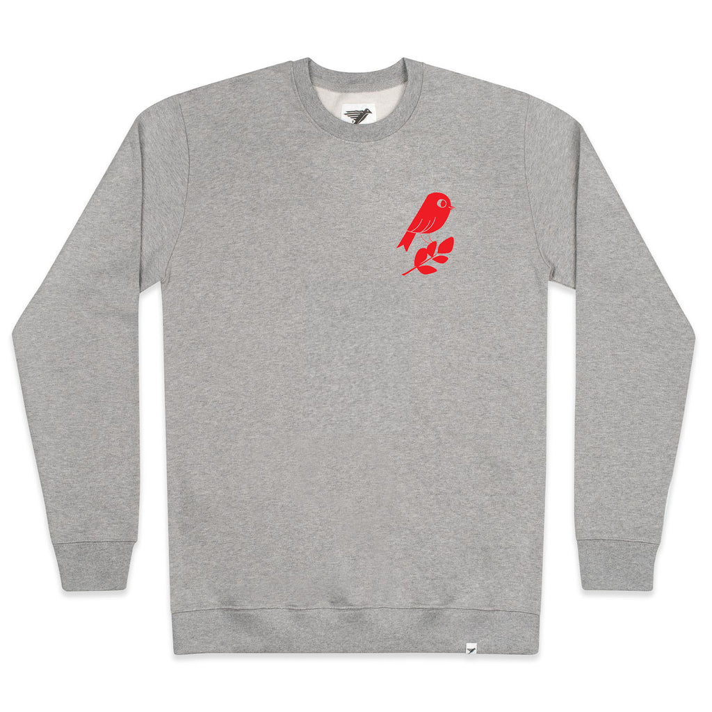 Silverstick mens matt sewell Red Bird organic cotton sweat front
