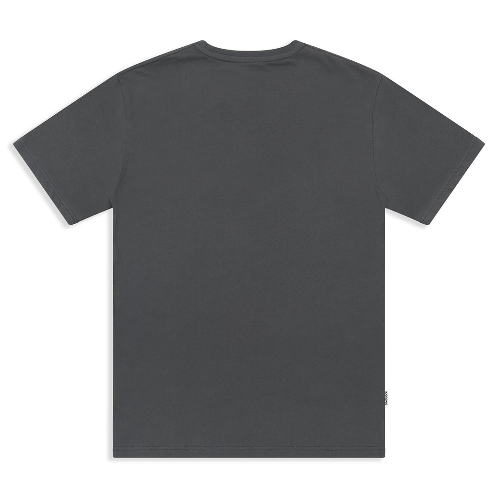 silverstick mens organic cotton original logo gun metal t shirt back