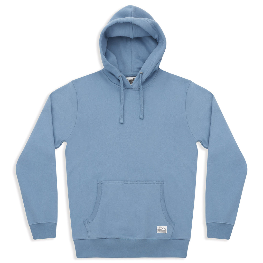 silverstick mens organic cotton hoodie ellerton faded denim front