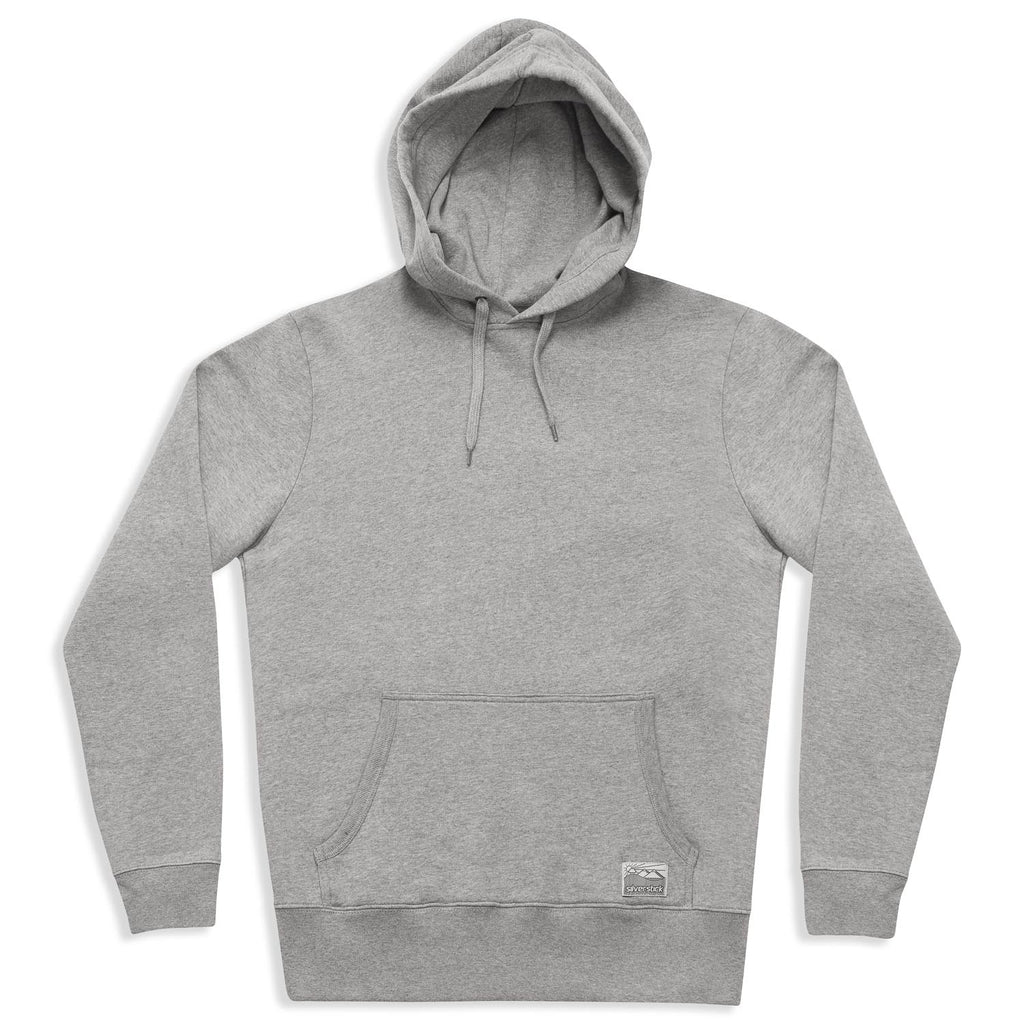 silverstick mens organic cotton hoodie ellerton ash marl