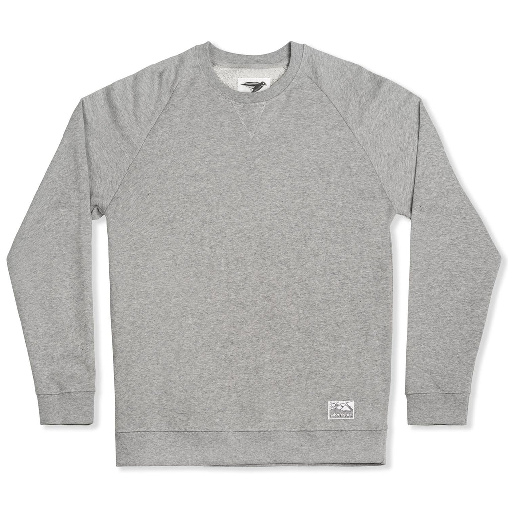 silverstick mens organic cotton hoodie nias ash marl front