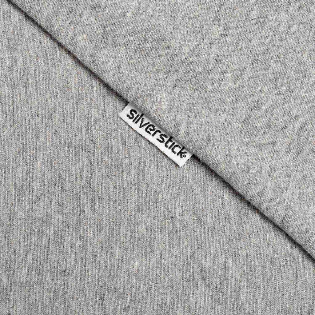 silverstick mens organic cotton t shirt ash marl side label