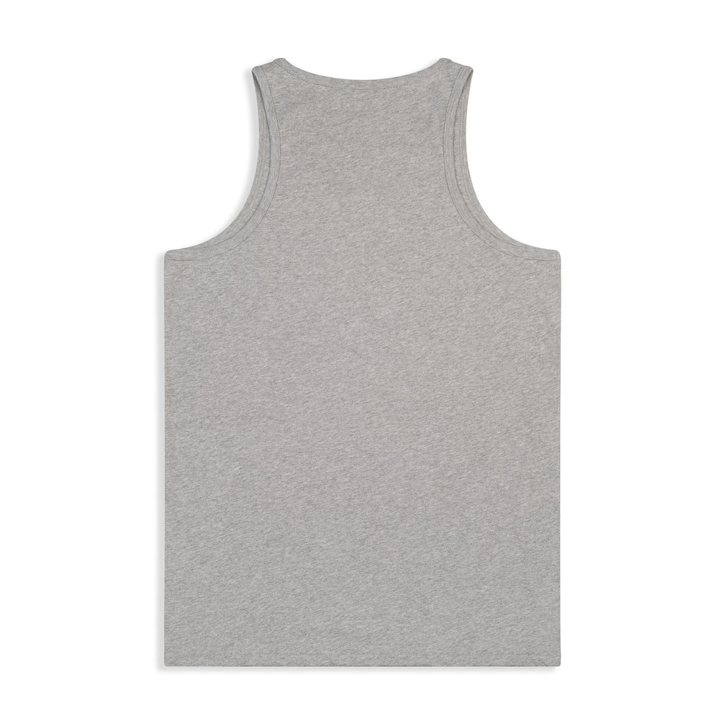 Silverstick Mens Blank Organic Cotton Vest Top Ash Marl Back