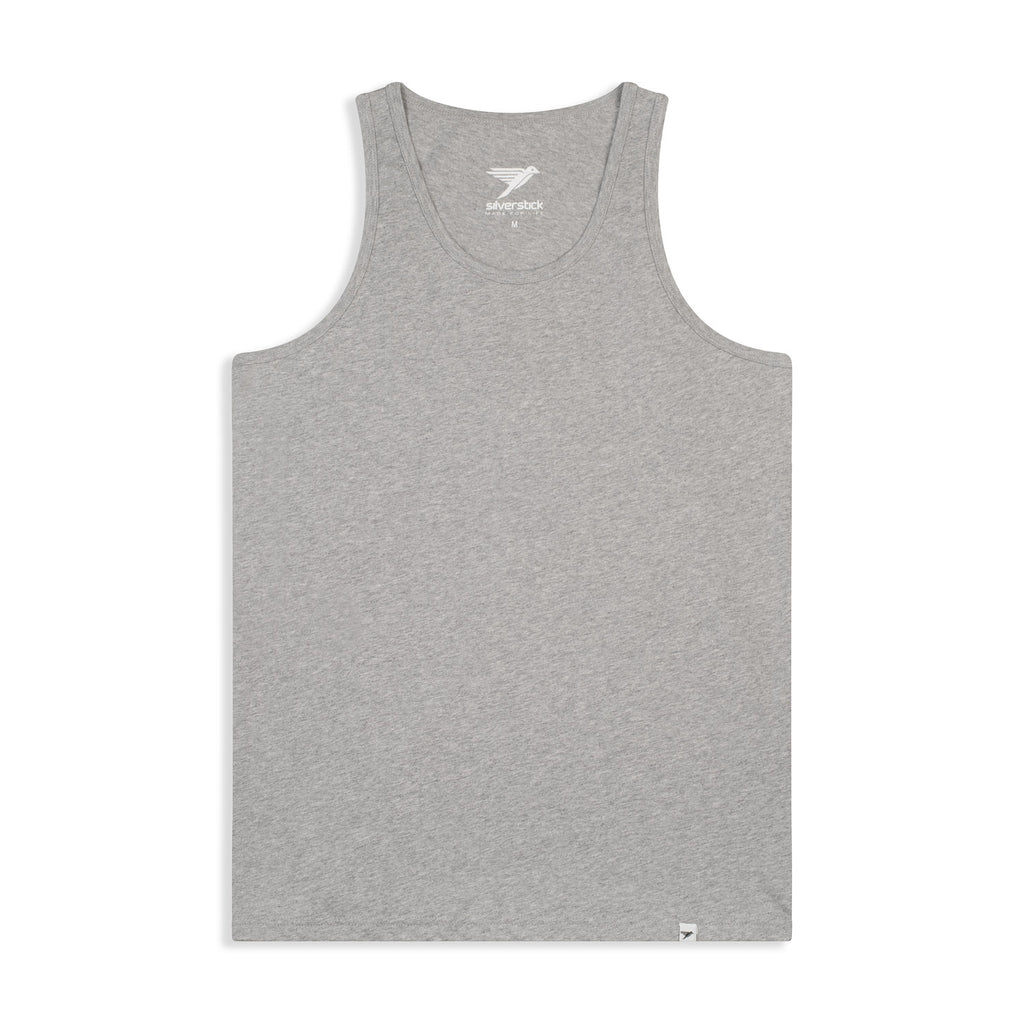 Silverstick Mens Blank Organic Cotton Vest Top Ash Marl
