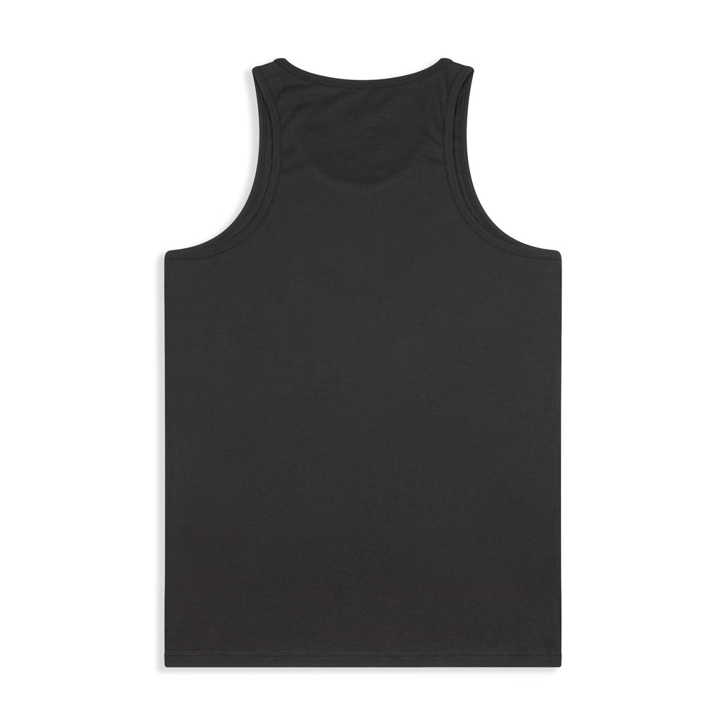 Silverstick Mens Blank Organic Cotton Vest Top Charcoal Back