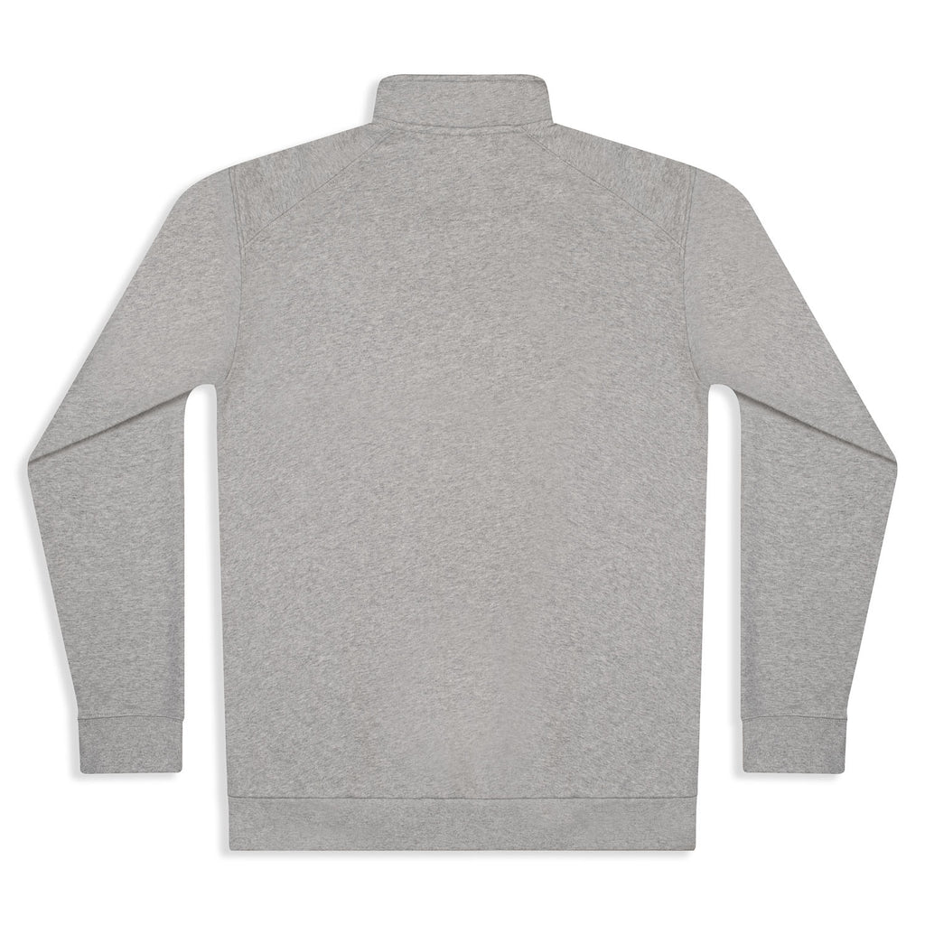 Silverstick Mens Nevis Organic Cotton Quarter Zip Sweat Ash Marl Back