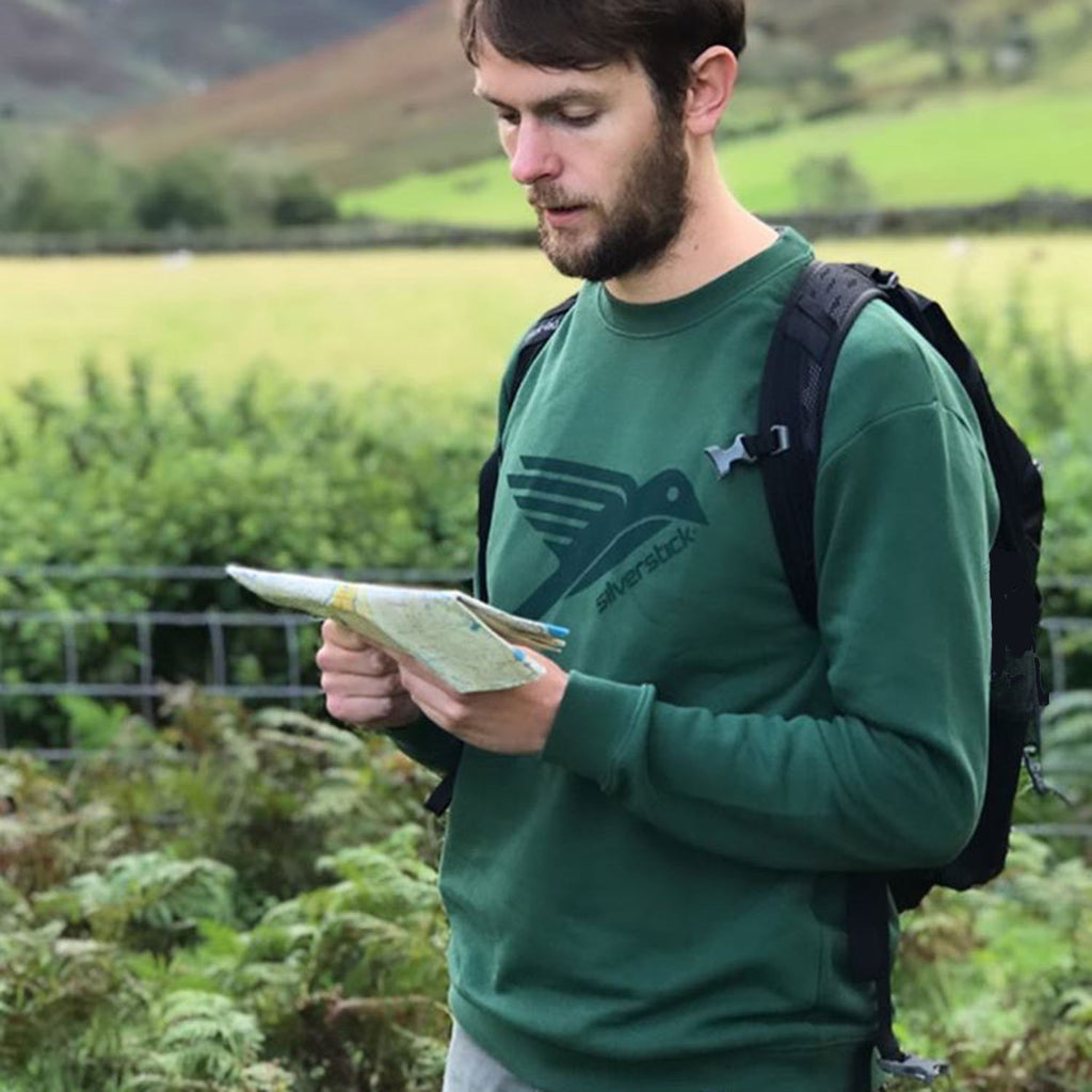 silverstick mens organic cotton sweat arugam logo greener pastures adventure