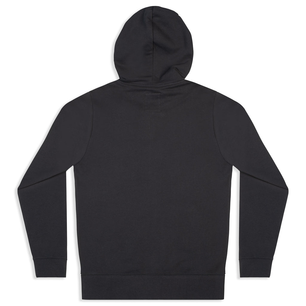 Silverstick Mens Tobias Organic Cotton Zip Hoodie Charcoal Back