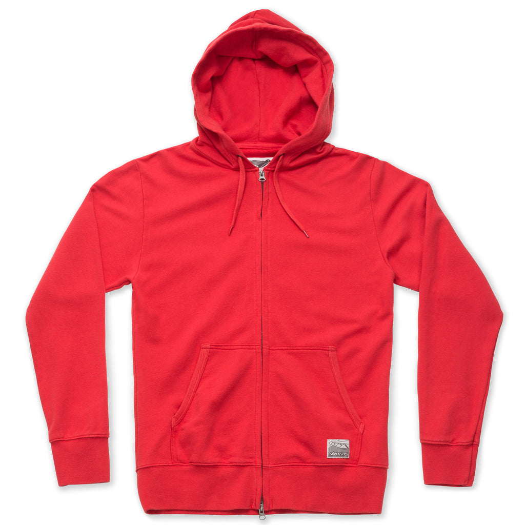 silverstick mens organic cotton zip hoodie tobias grenadine front