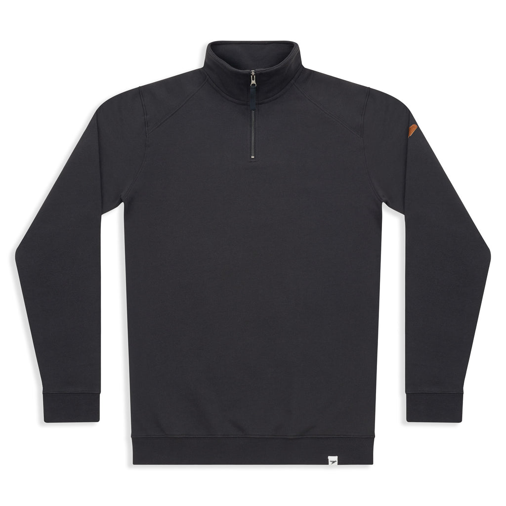 Silverstick Mens Nevis Organic Cotton Quarter Zip Sweat Charcoal Front