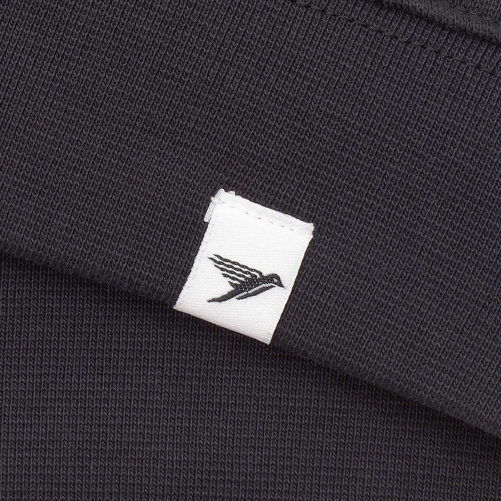 Silverstick Mens Nevis Organic Cotton Quarter Zip Sweat Charcoal Hem Label