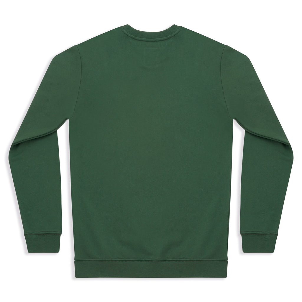 silverstick mens organic cotton sweat arugam logo greener pastures back