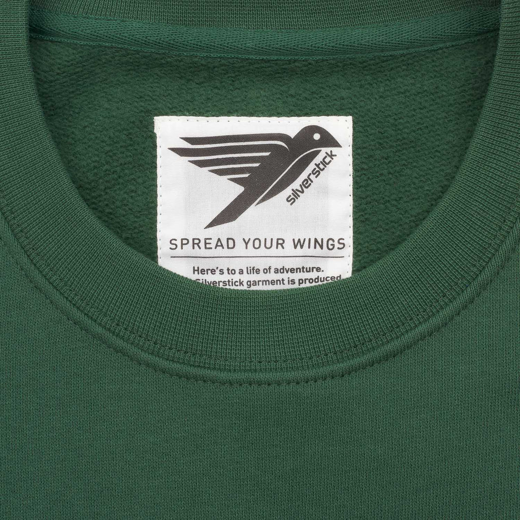 silverstick mens organic cotton arugam greener pastures sweat neck label