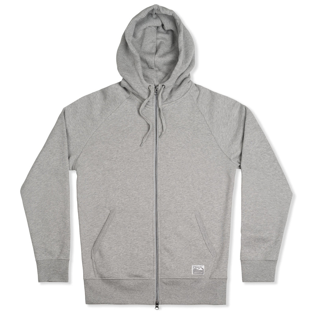 Silverstick Vikafjell Organic Cotton Zip Hoodie Ash Marl Front
