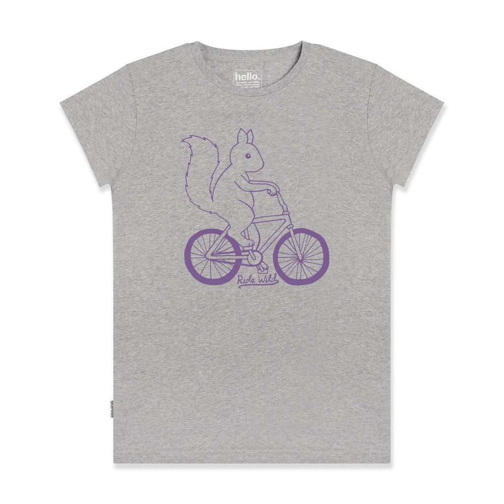 silverstick womens organic cotton ride wild ash marl t shirt