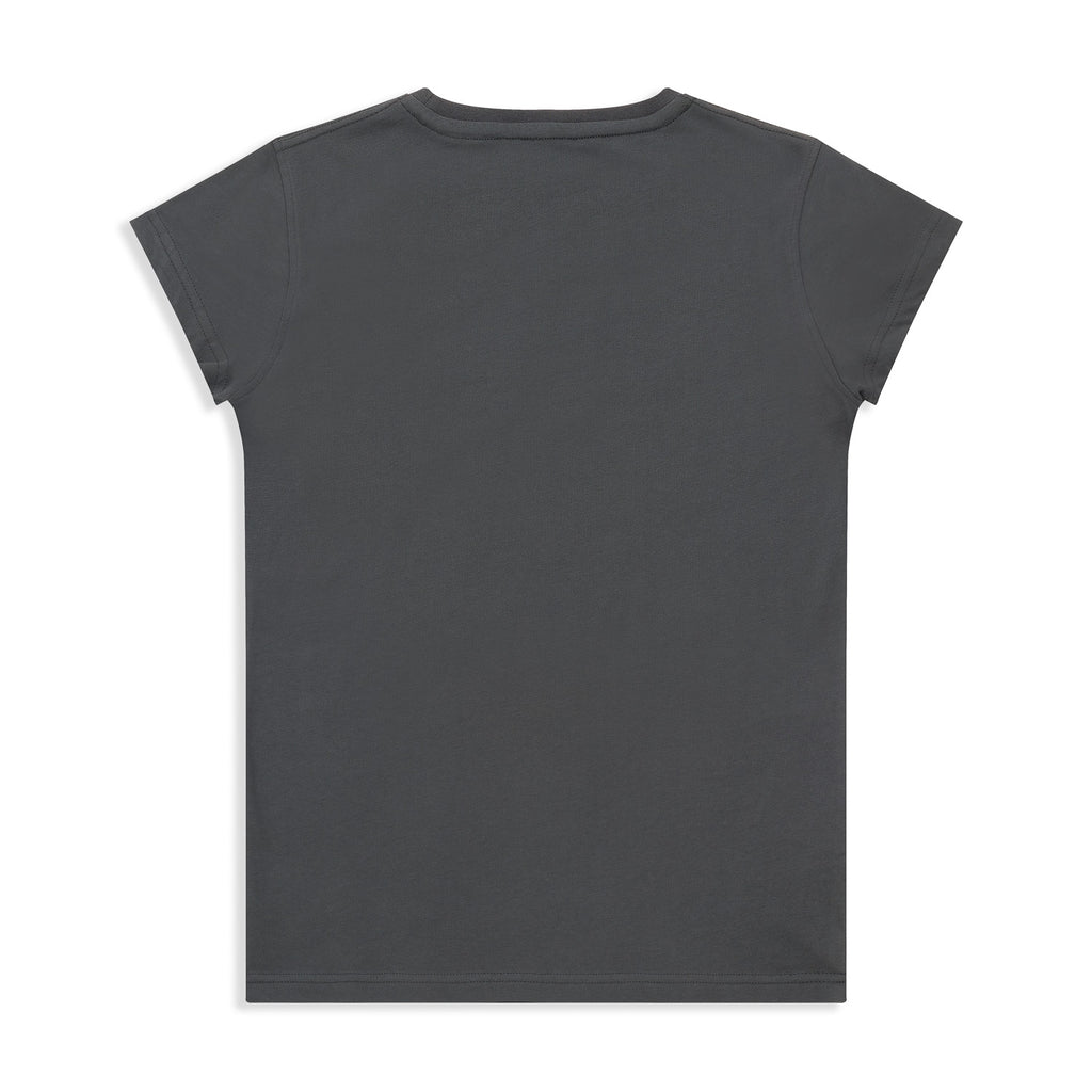 Silverstick Women Adventure Organic Cotton T Shirt Blank Gun Metal Back