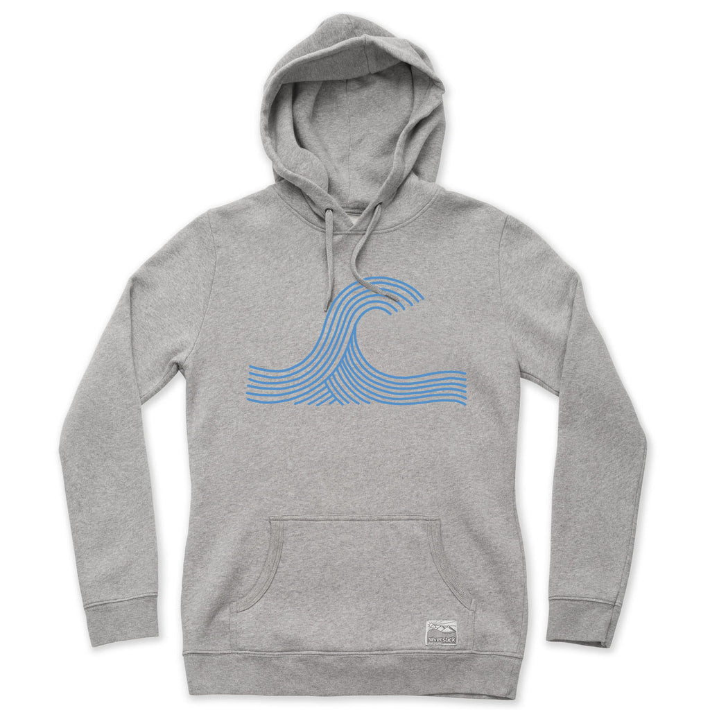 silverstick womens organic cotton hoodie lancelin wave back