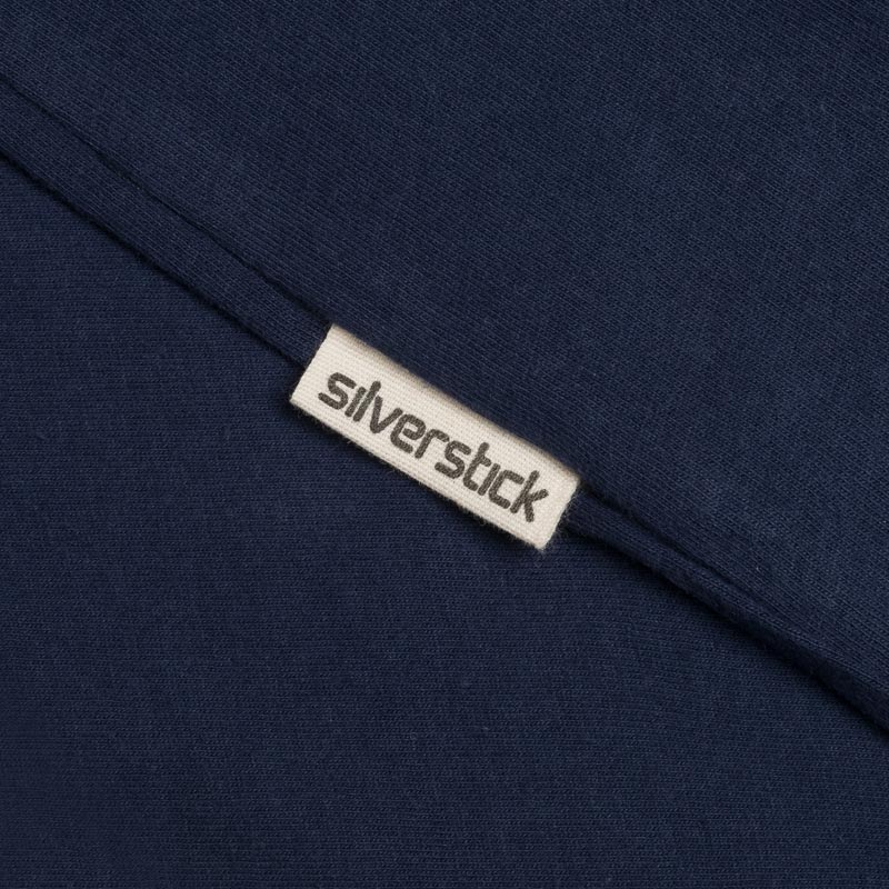silverstick womens adventure organic cotton blank navy boxy t shirt side label