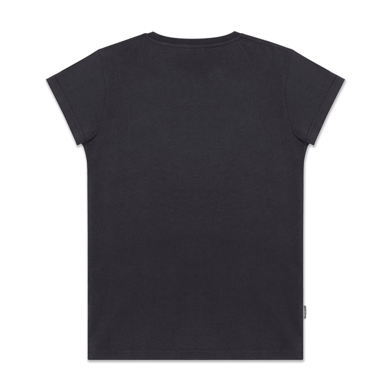 Silverstick Women Adventure Organic Cotton T Shirt Blank Charcoal Back